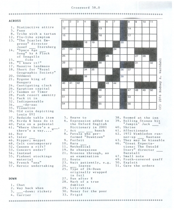 Crossword 58.0