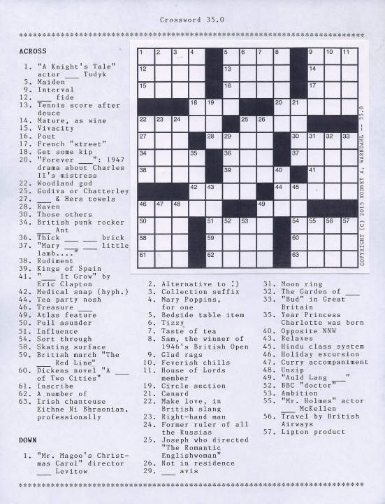 Crossword 35.0