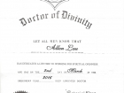 Doctor of Divinity Degree