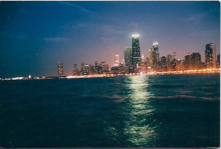 Chicago skyline, part of it anyway, from Lake Michigan